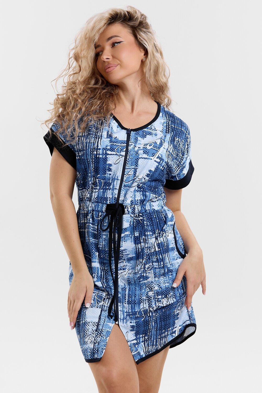 Натали Халат 577318 36993 синий