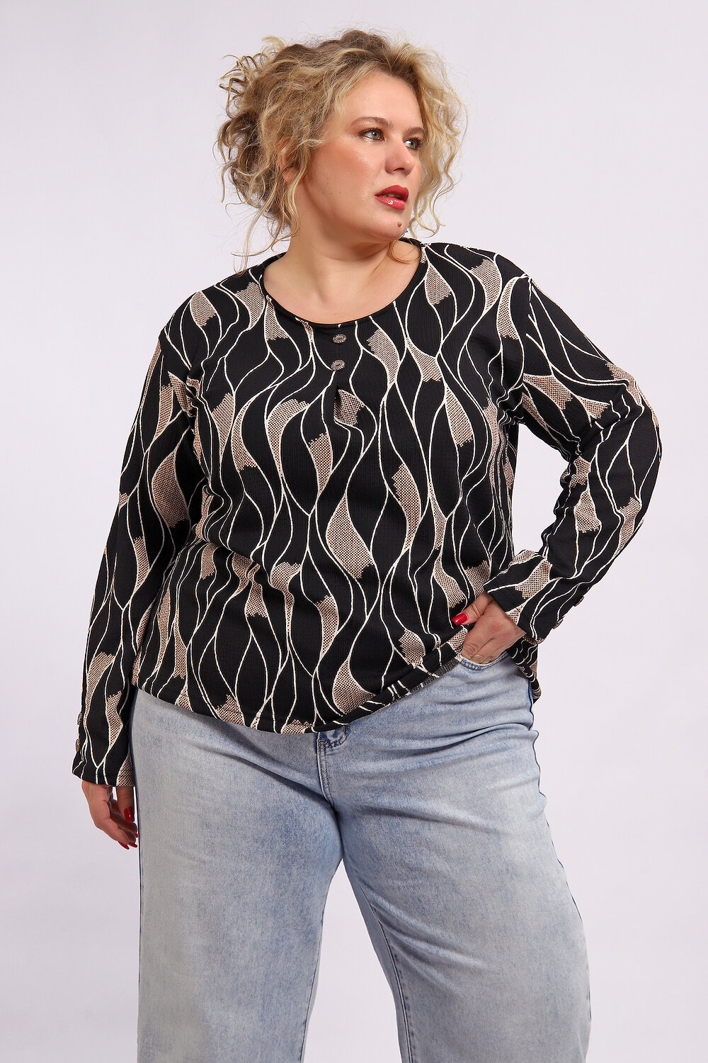 Натали Туника 577320 29021 черно-белый