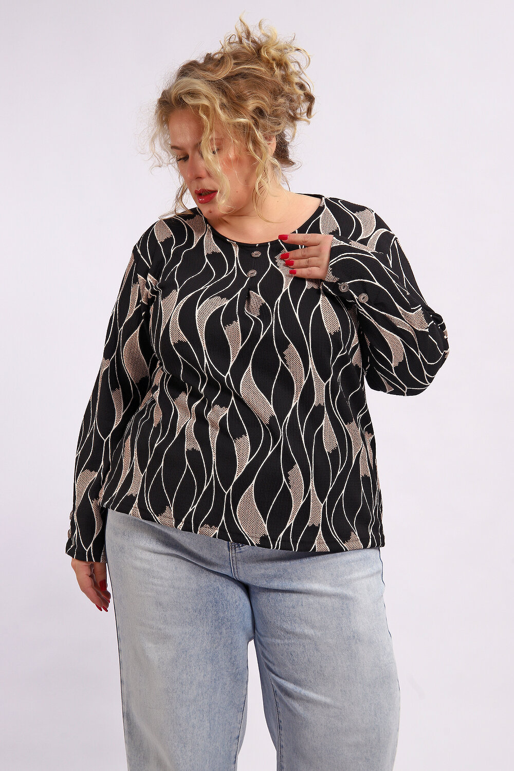 Натали Туника 577320 29021 черно-белый