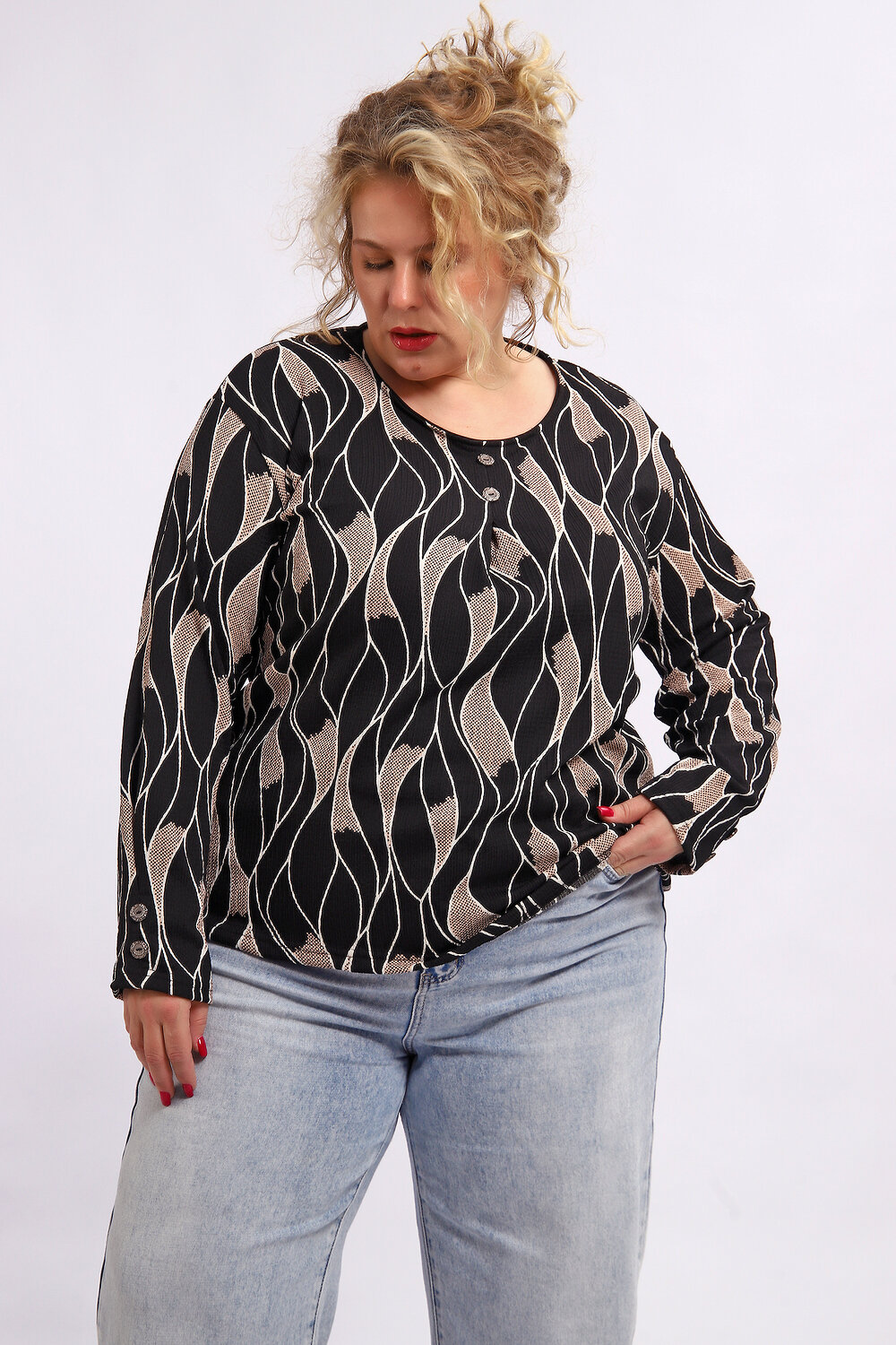 Натали Туника 577320 29021 черно-белый