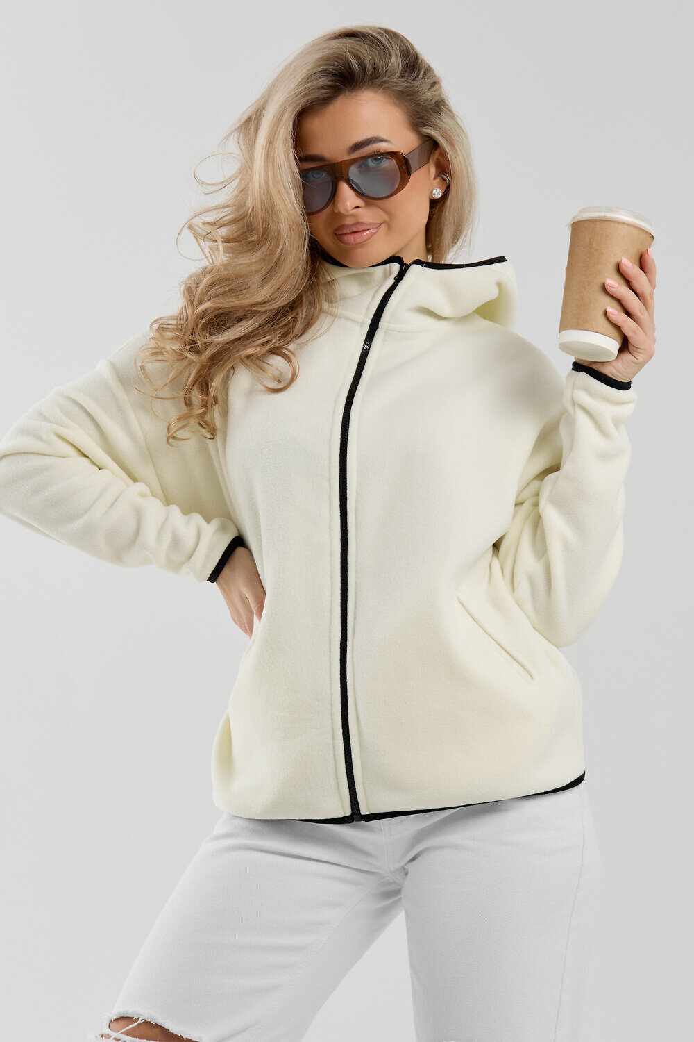 Натали Толстовка 577323 36991 молочный