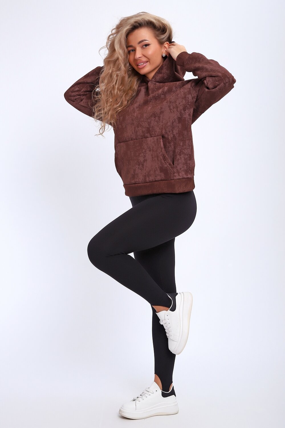 Натали Толстовка 577327 29019 коричневый