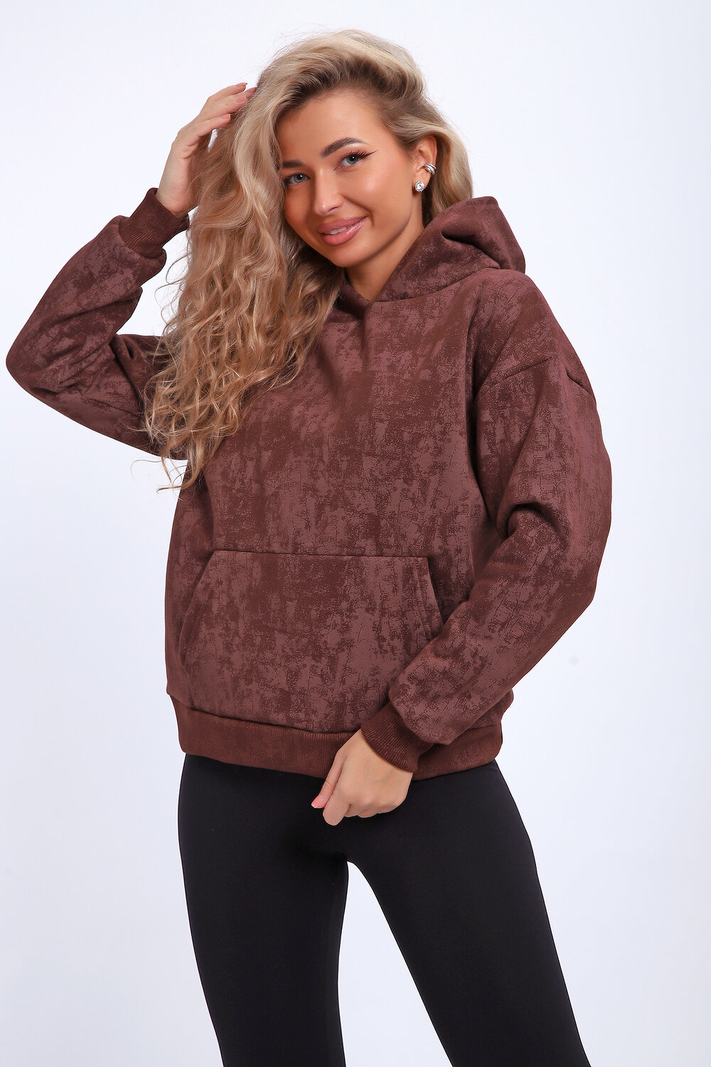 Натали Толстовка 577327 29019 коричневый