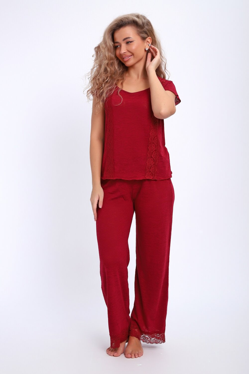 Натали Пижама 577328 29018 бордовый