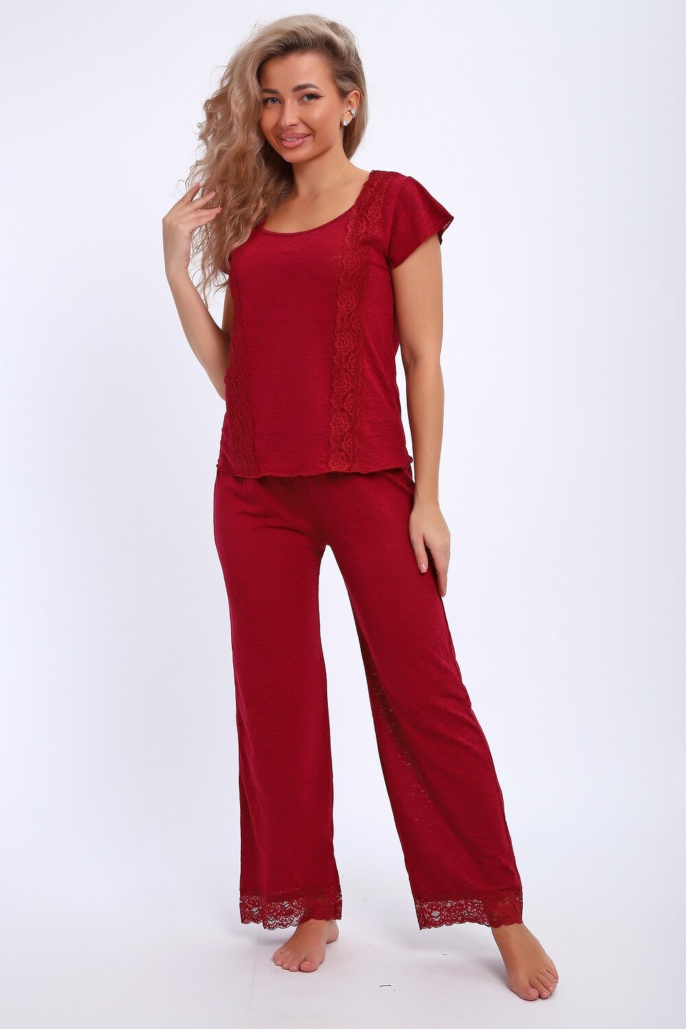 Натали Пижама 577328 29018 бордовый