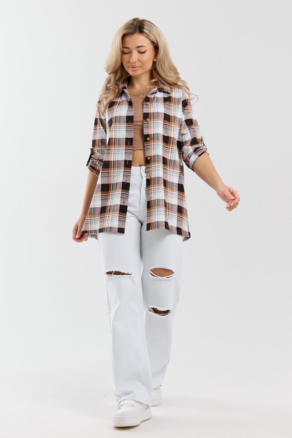 Натали Рубашка 577331 36988 коричневый