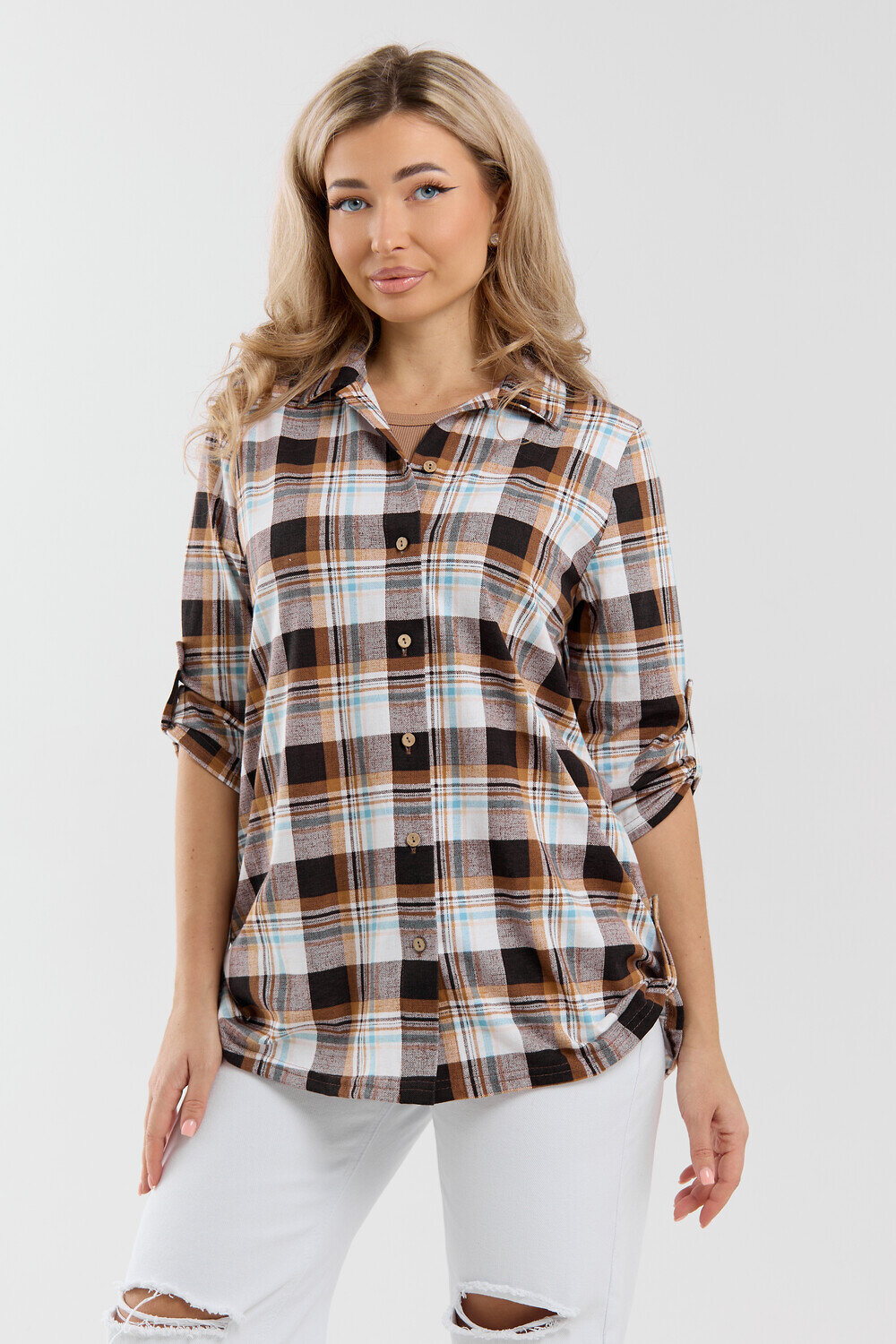 Натали Рубашка 577331 36988 коричневый