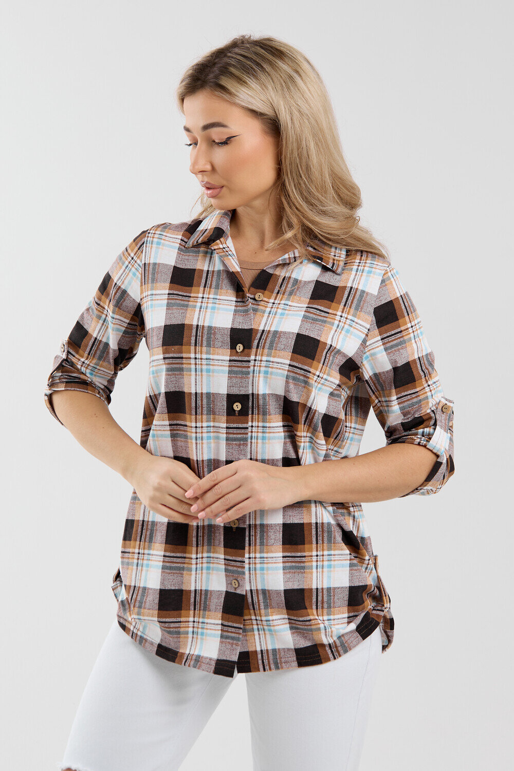 Натали Рубашка 577331 36988 коричневый