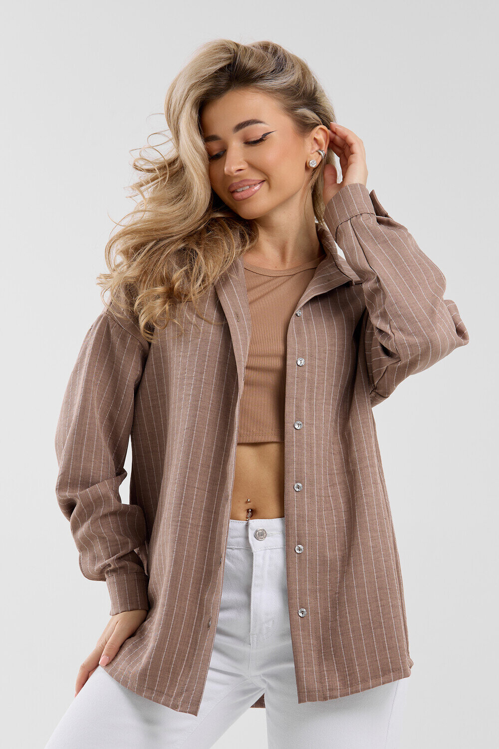 Натали Рубашка 577337 36987 коричневый