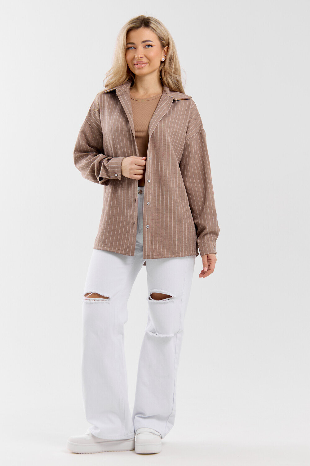 Натали Рубашка 577337 36987 коричневый