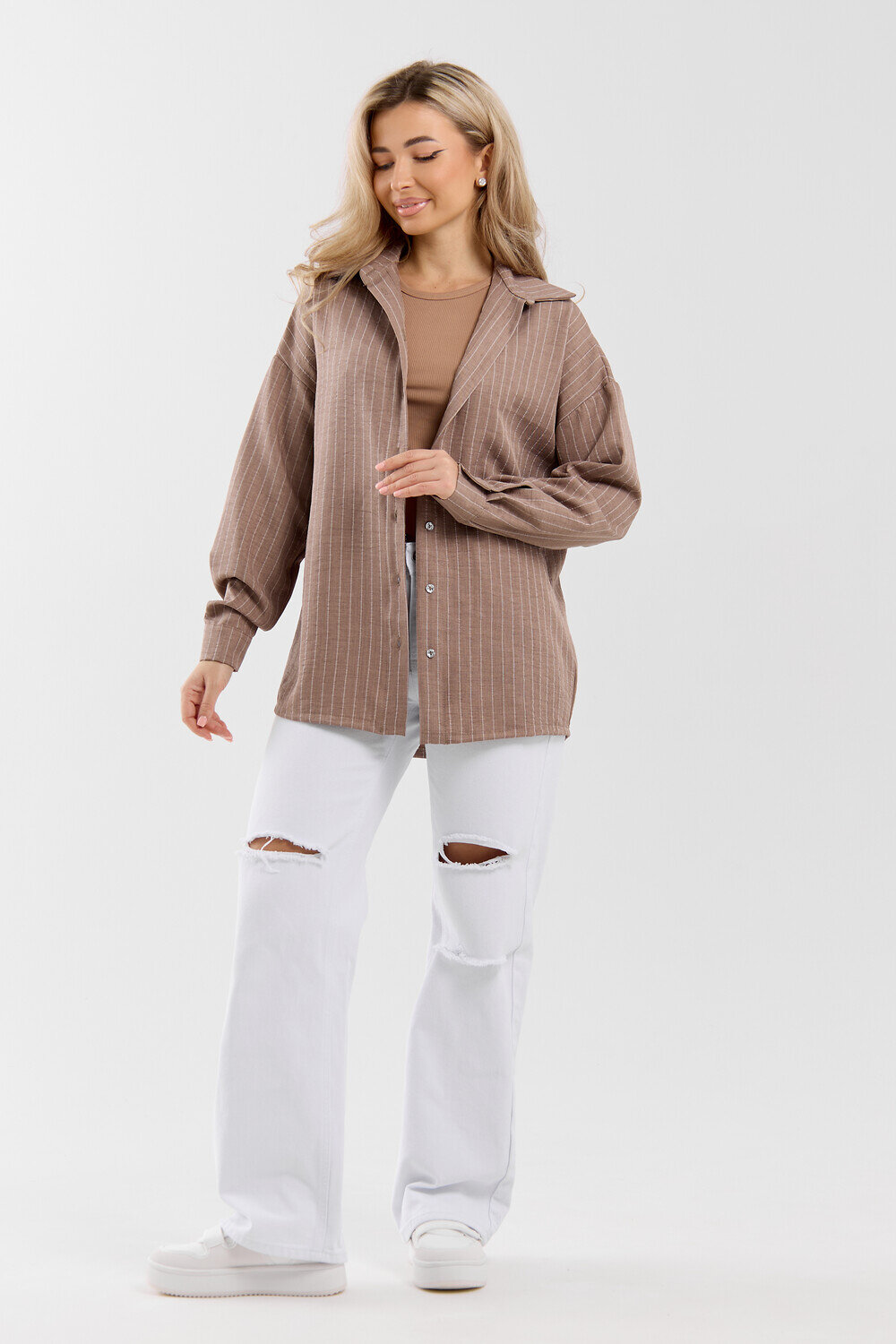 Натали Рубашка 577337 36987 коричневый