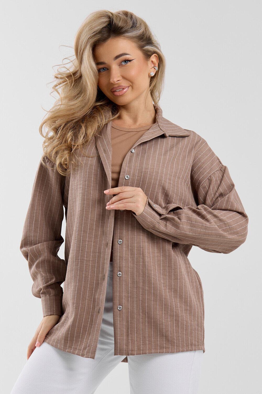 Натали Рубашка 577337 36987 коричневый