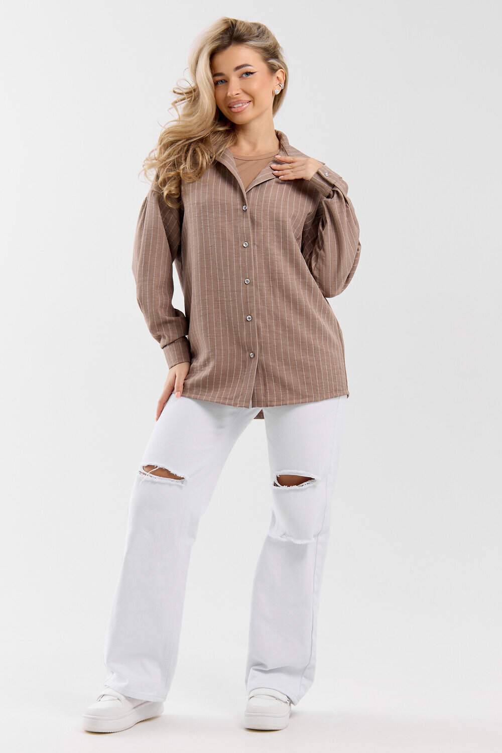 Натали Рубашка 577337 36987 коричневый