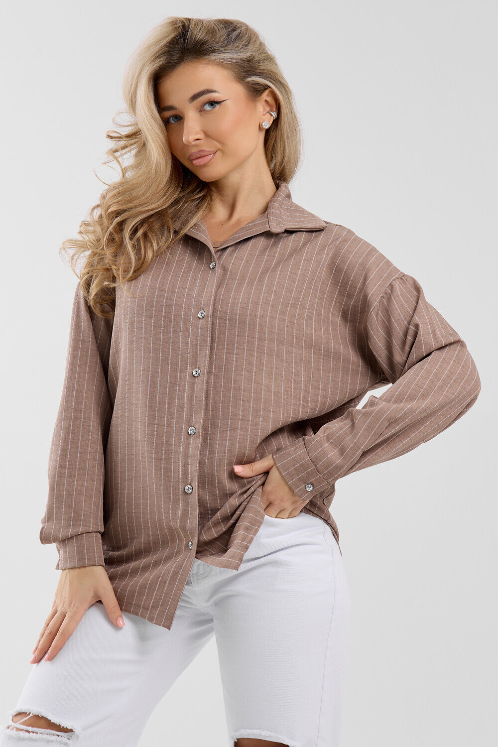 Натали Рубашка 577337 36987 коричневый
