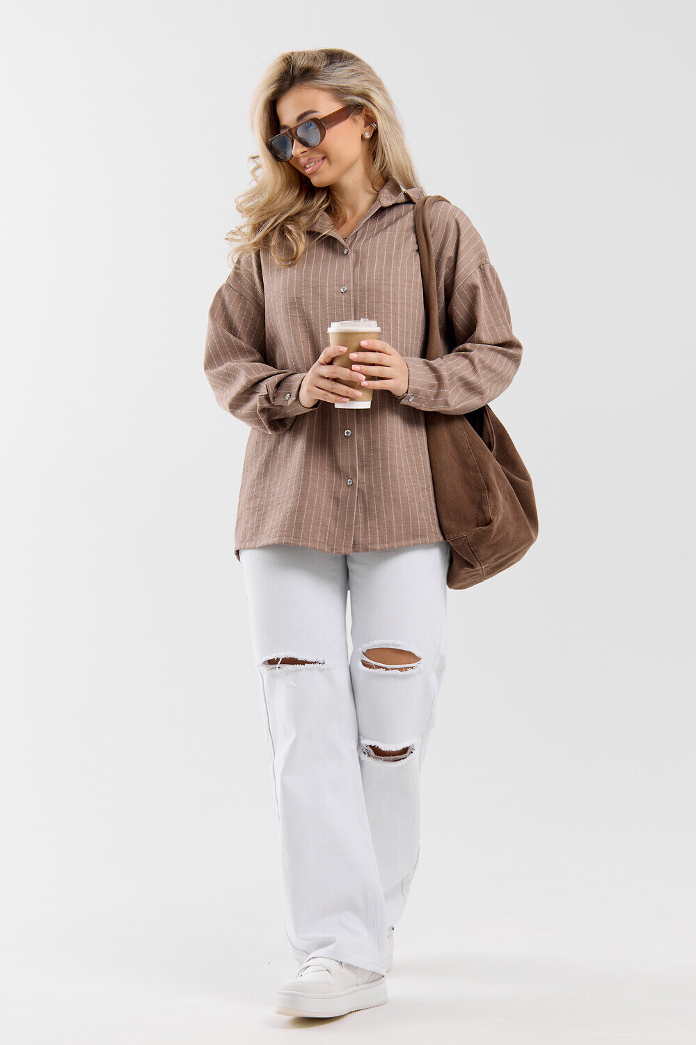 Натали Рубашка 577337 36987 коричневый