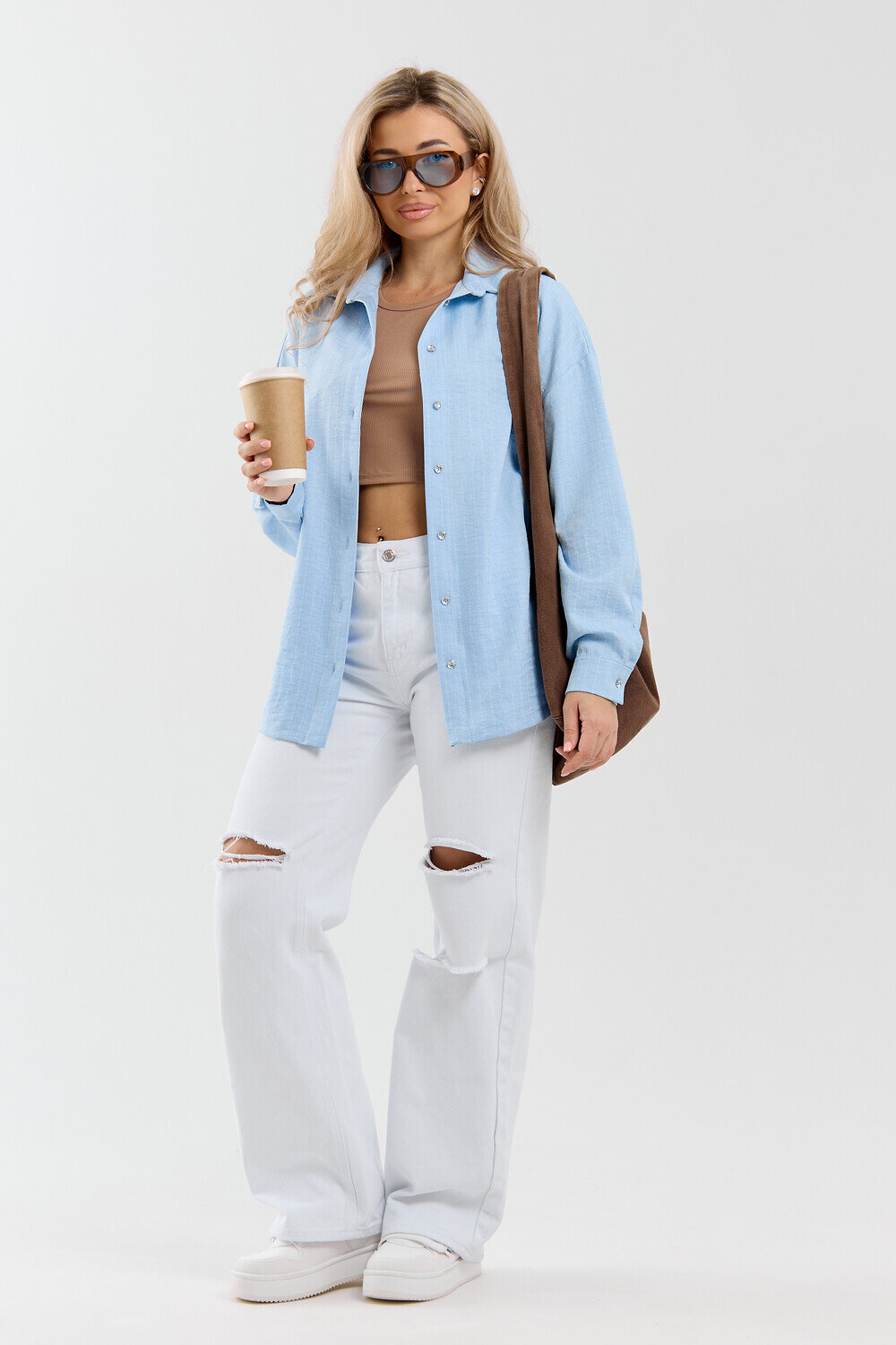 Натали Рубашка 577338 36987 голубой