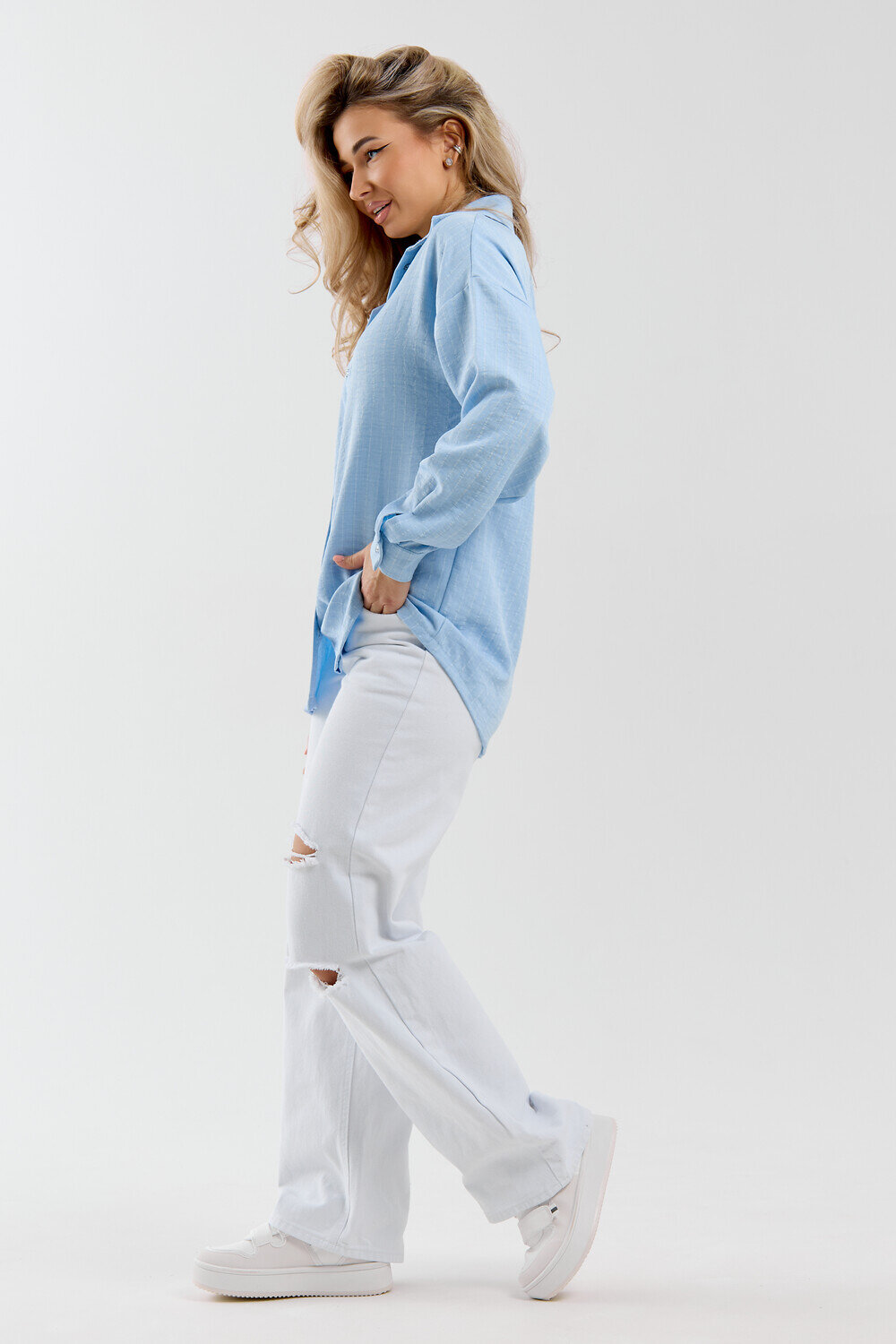 Натали Рубашка 577338 36987 голубой