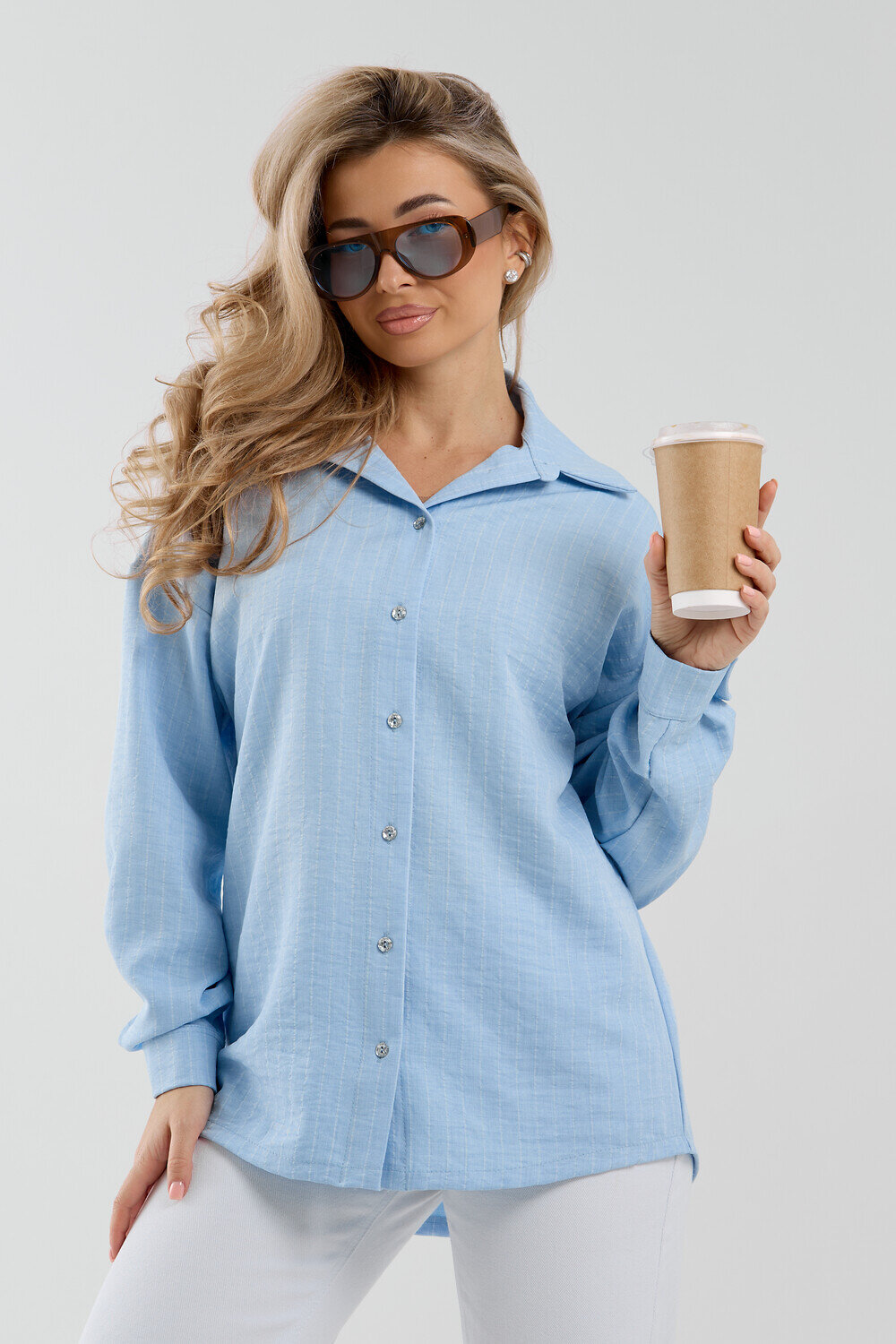 Натали Рубашка 577338 36987 голубой