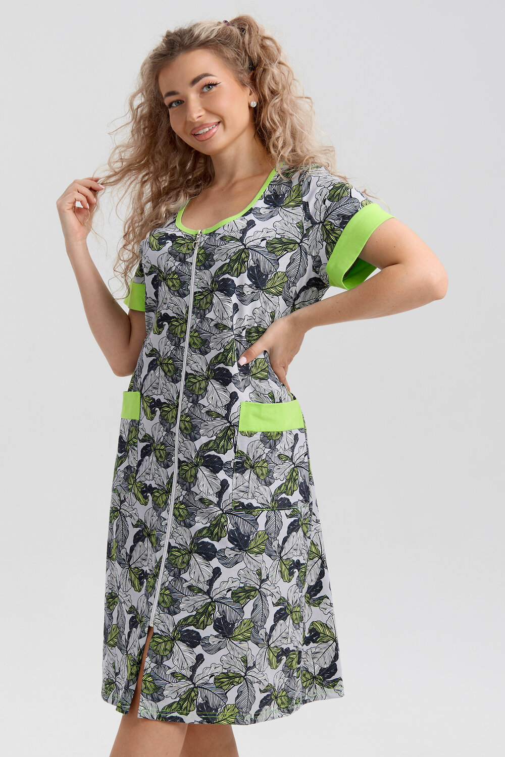 Натали Халат 577364 36980 серый