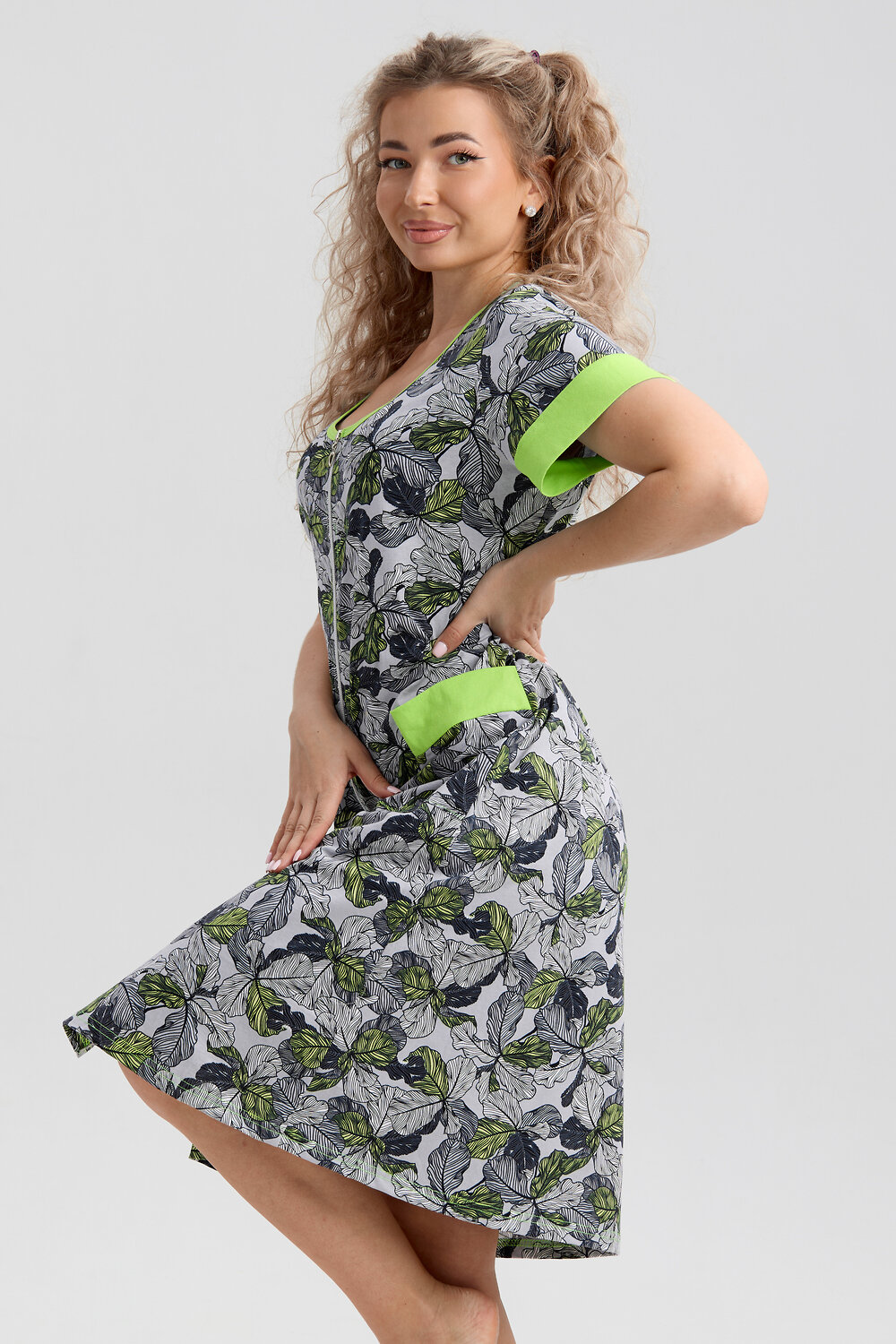 Натали Халат 577364 36980 серый