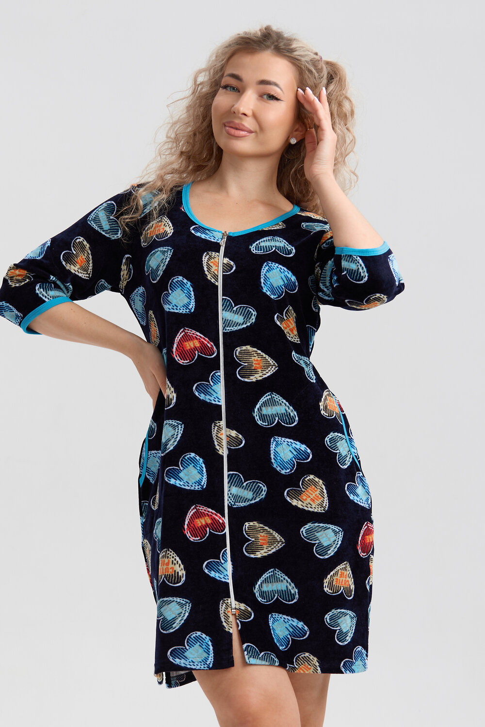 Натали Халат 577382 36974 темно-синий