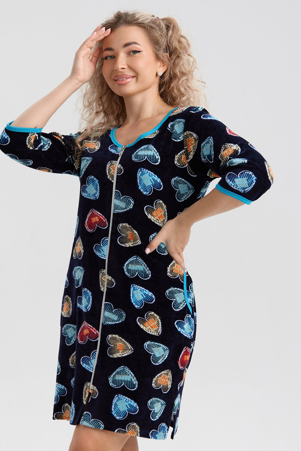 Натали Халат 577382 36974 темно-синий