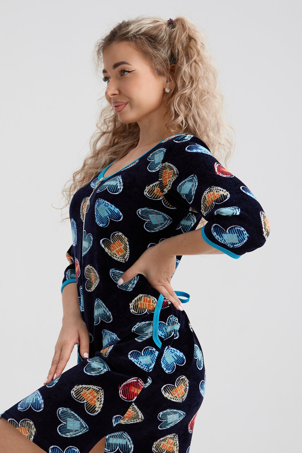 Натали Халат 577382 36974 темно-синий