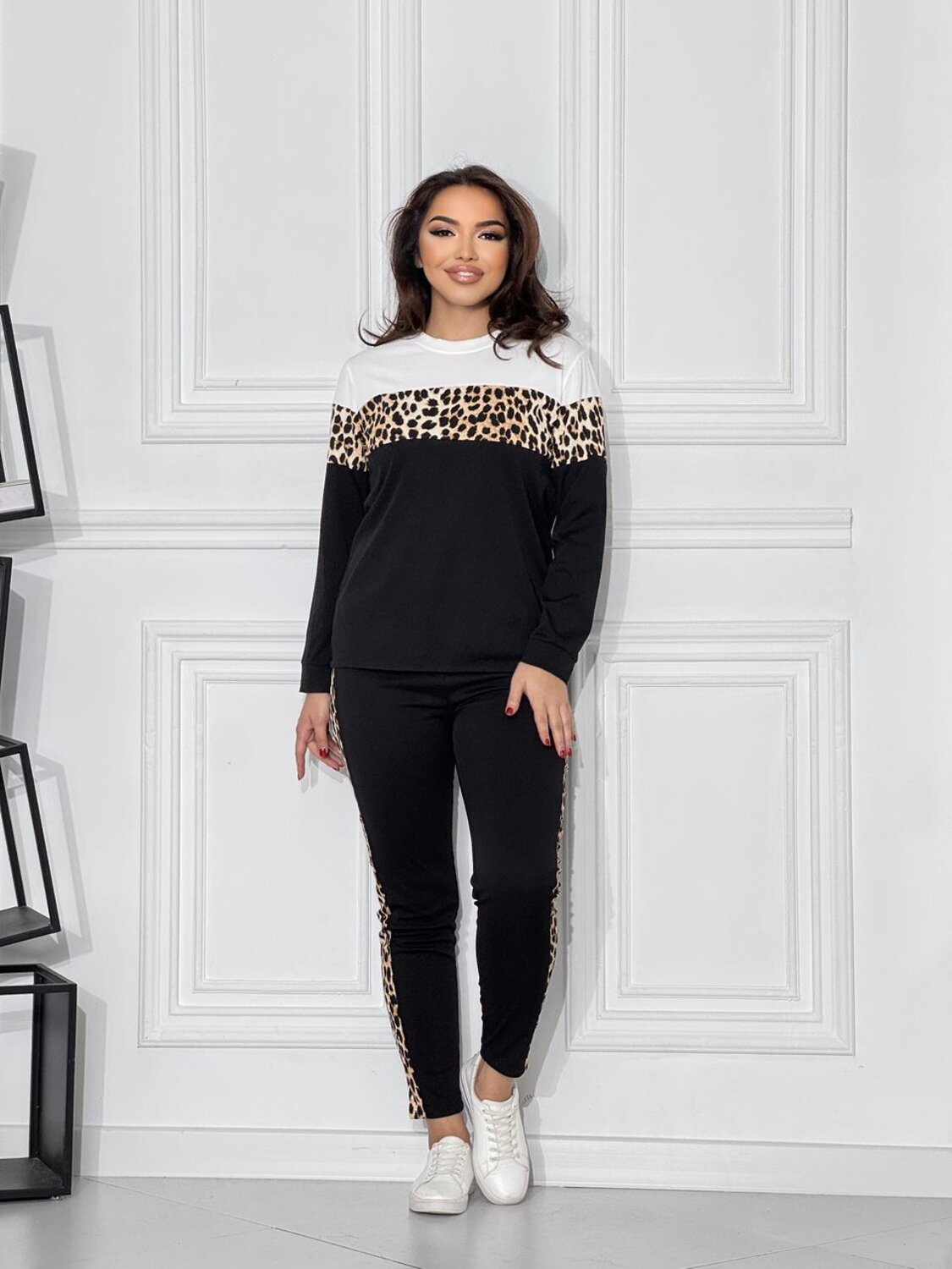 Натали Костюм 577390 Костюм женский Леопард черный+леопард