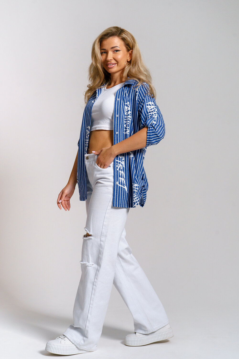 Натали Рубашка 577393 36967 синий