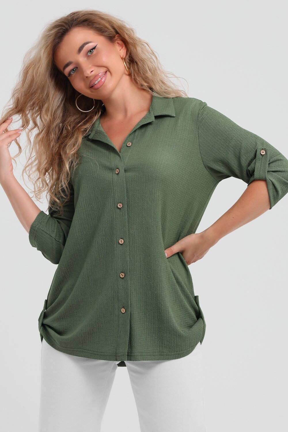 Натали Рубашка 577398 36963 хаки