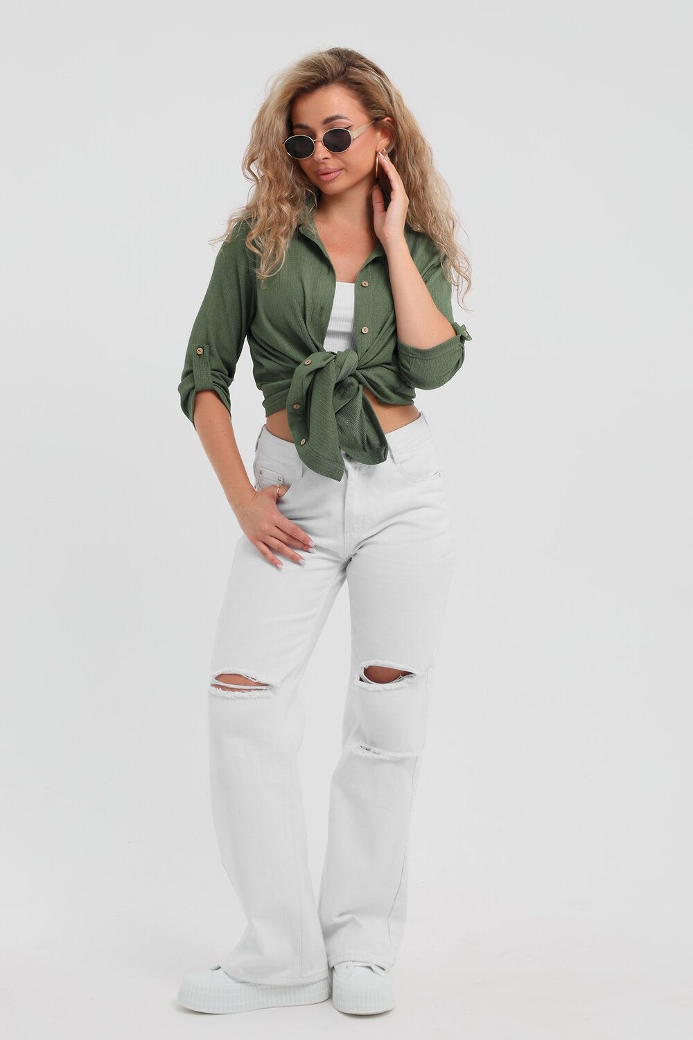 Натали Рубашка 577398 36963 хаки