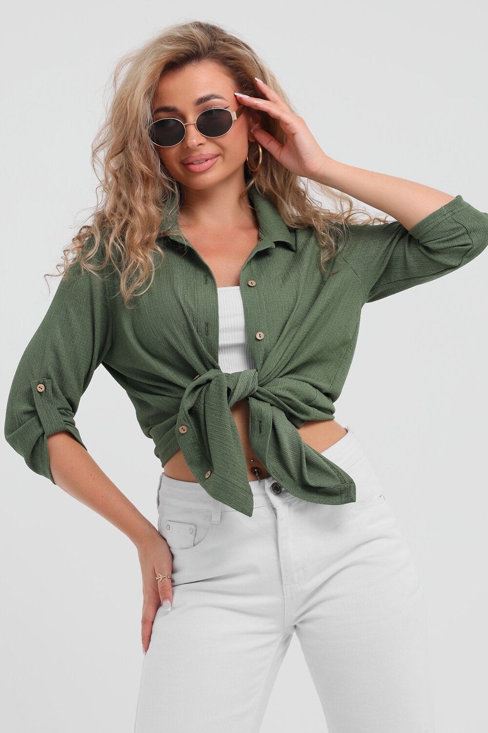 Натали Рубашка 577398 36963 хаки