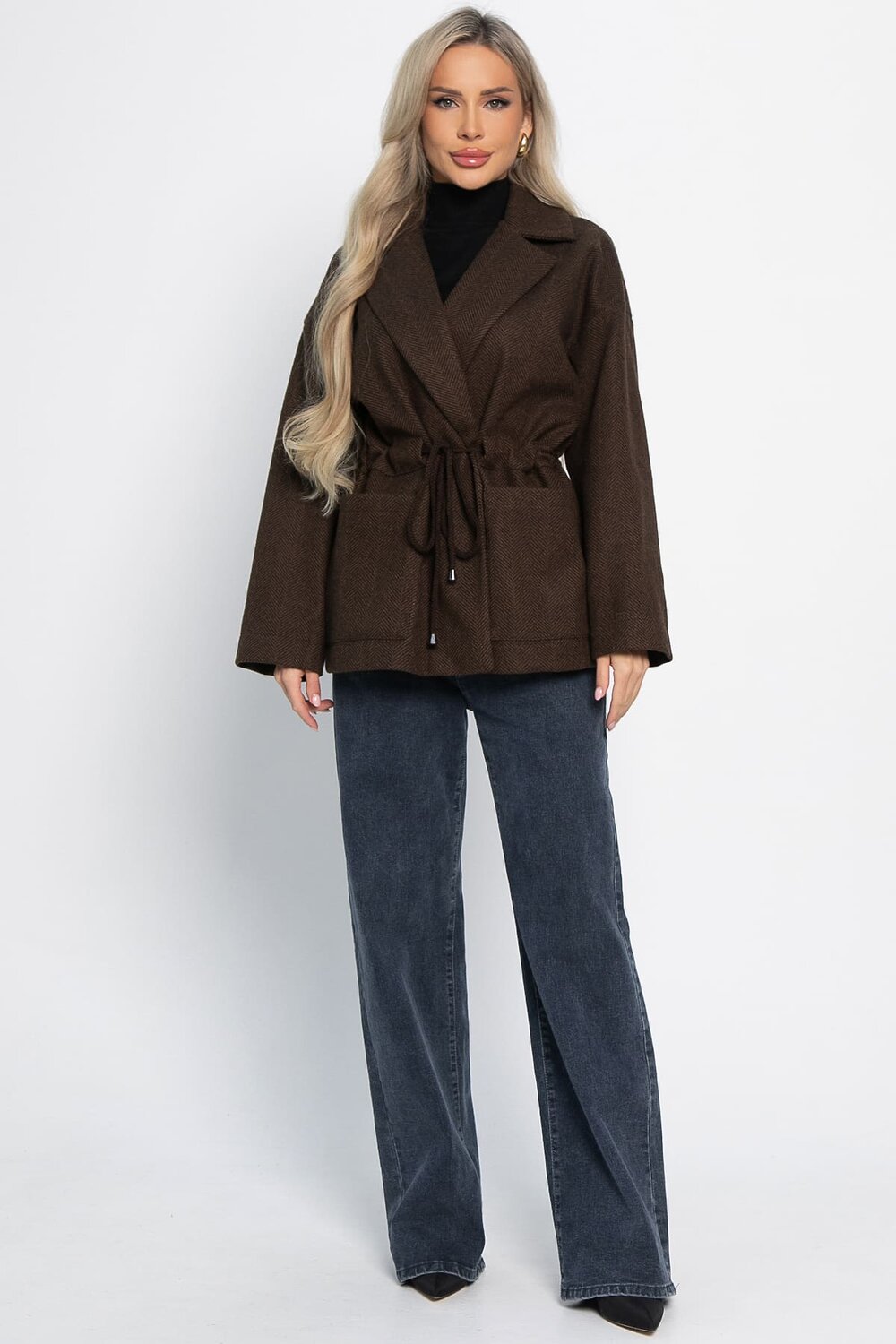 LT Collection Пальто 577437 Б15088-7М коричневый