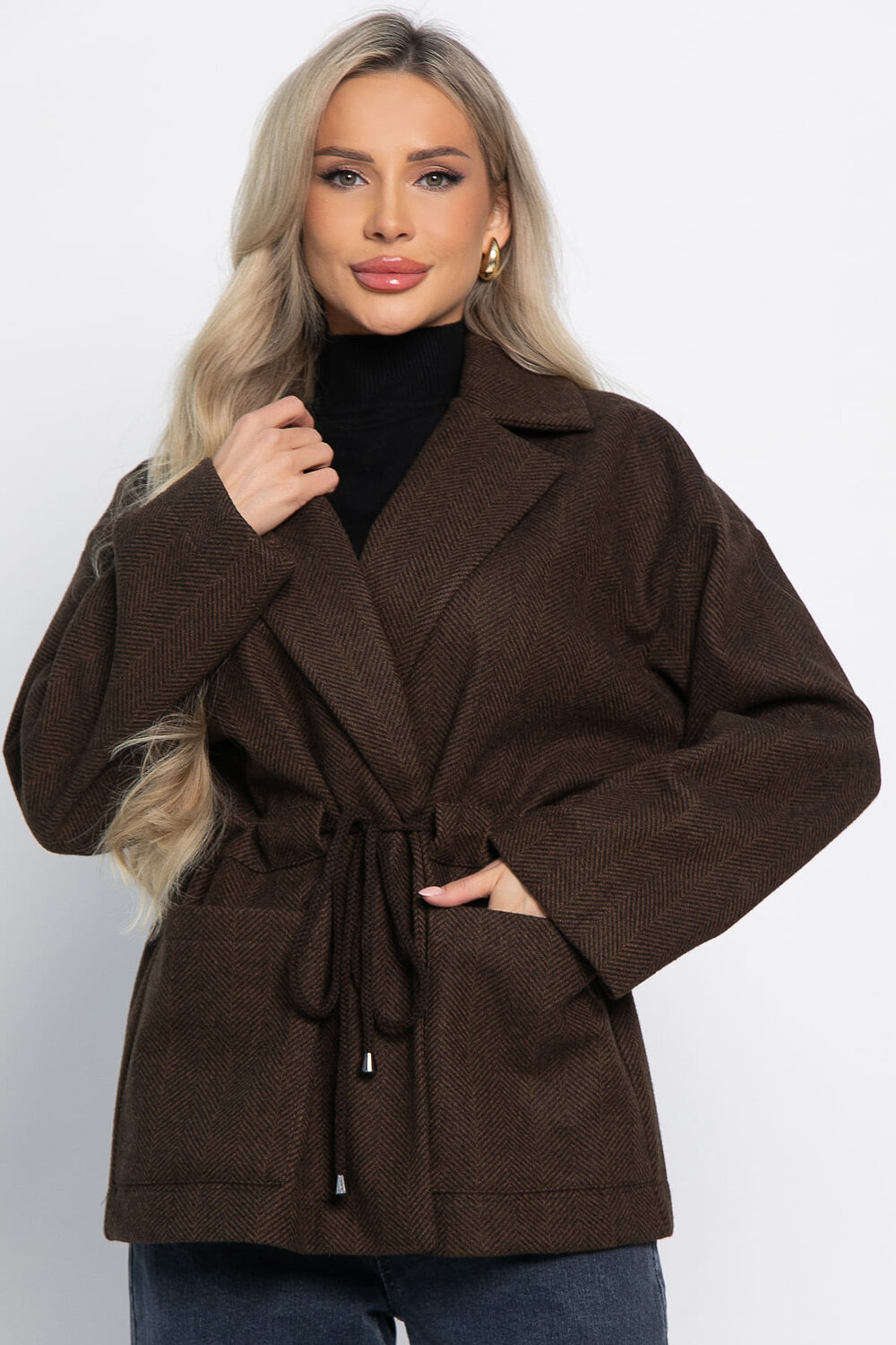 LT Collection Пальто 577437 Б15088-7М коричневый