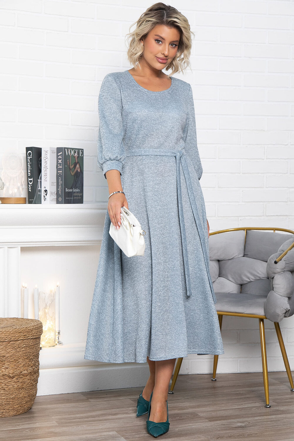 LT Collection Платье 577448 П15027-9М голубой