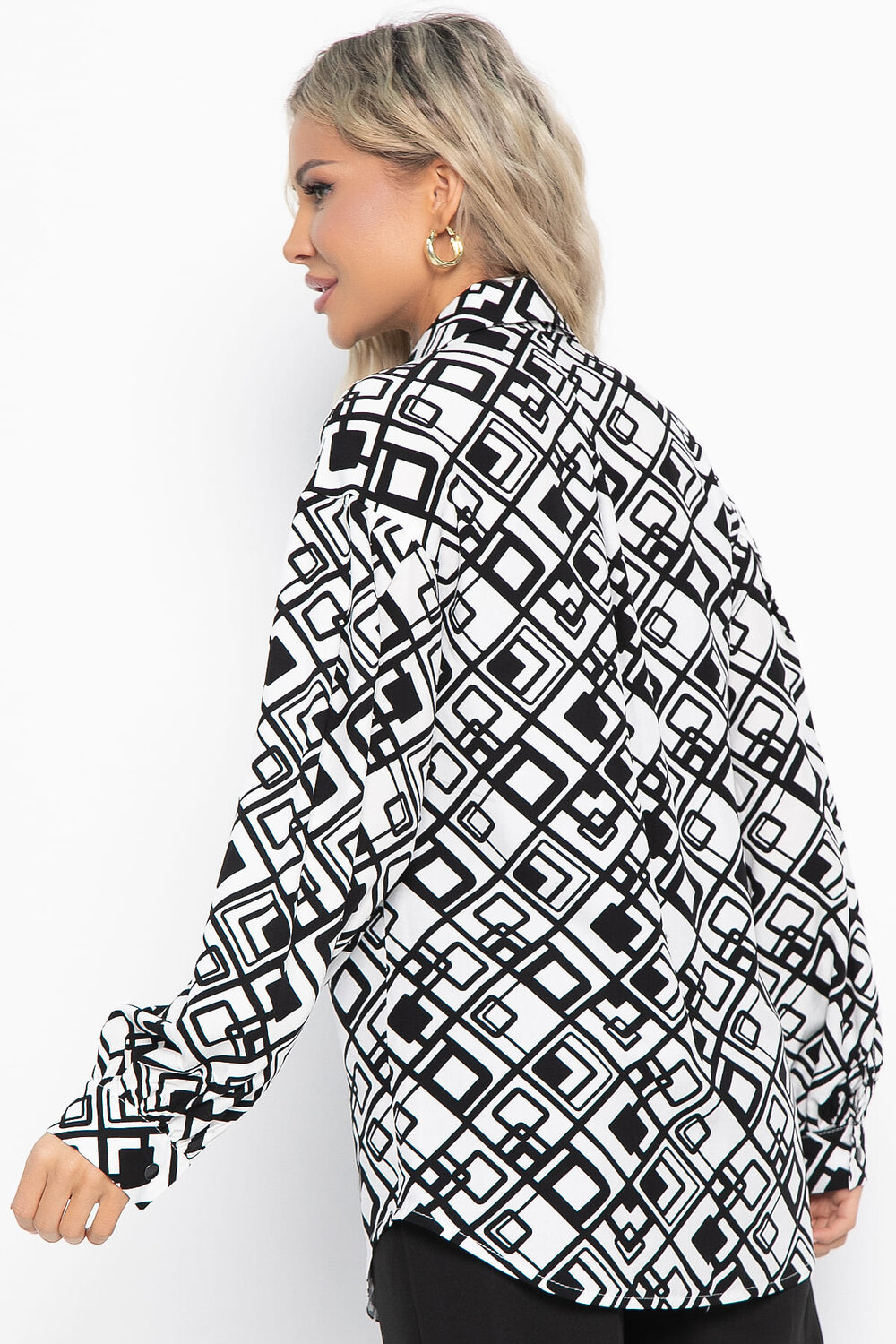 LT Collection Блуза 577454 Б14856-14М черно-белый