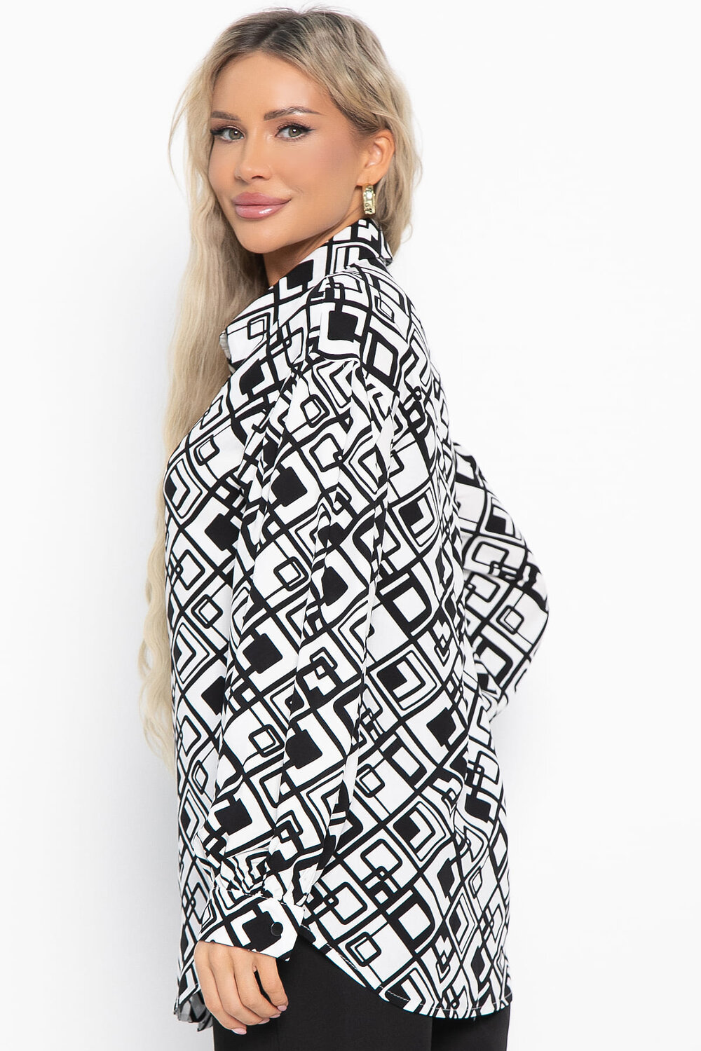 LT Collection Блуза 577454 Б14856-14М черно-белый