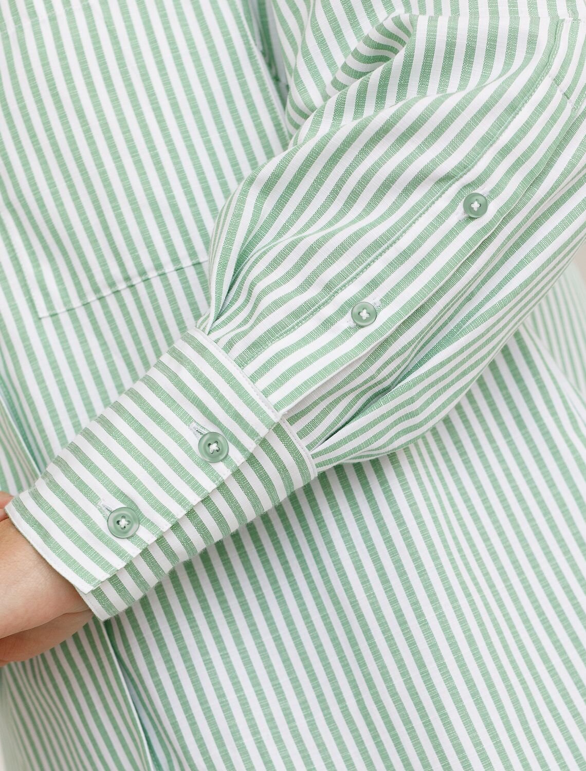 VILATTE Блузка 577458 D29.302 белый-фисташковый