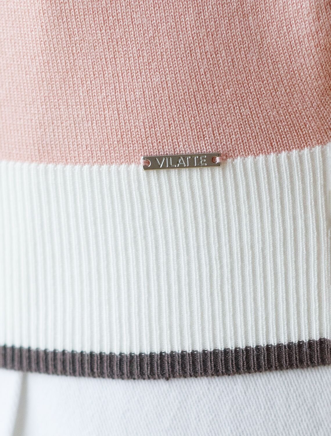 VILATTE Джемпер 577466 D39.387 пудровый