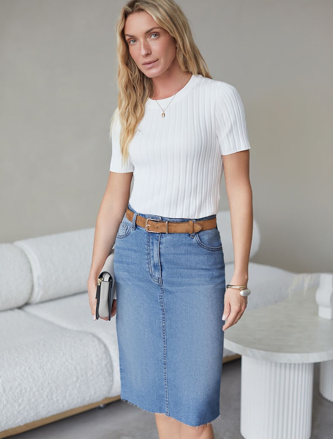 VILATTE Юбка 577489 D56.126 синий