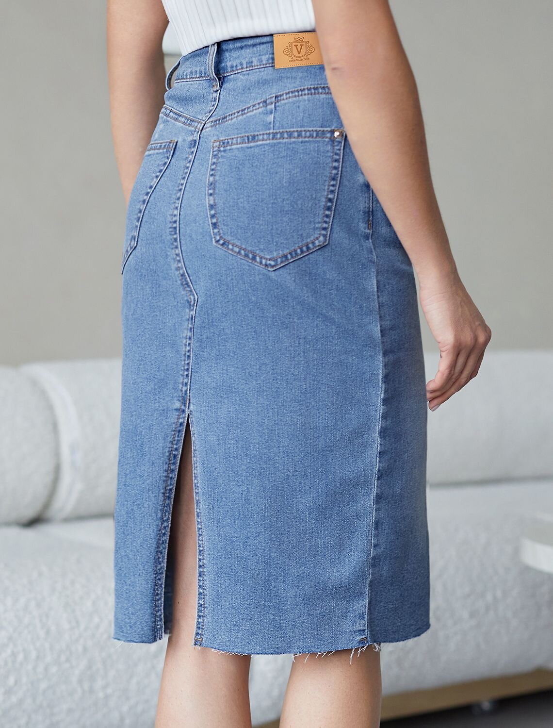 VILATTE Юбка 577489 D56.126 синий