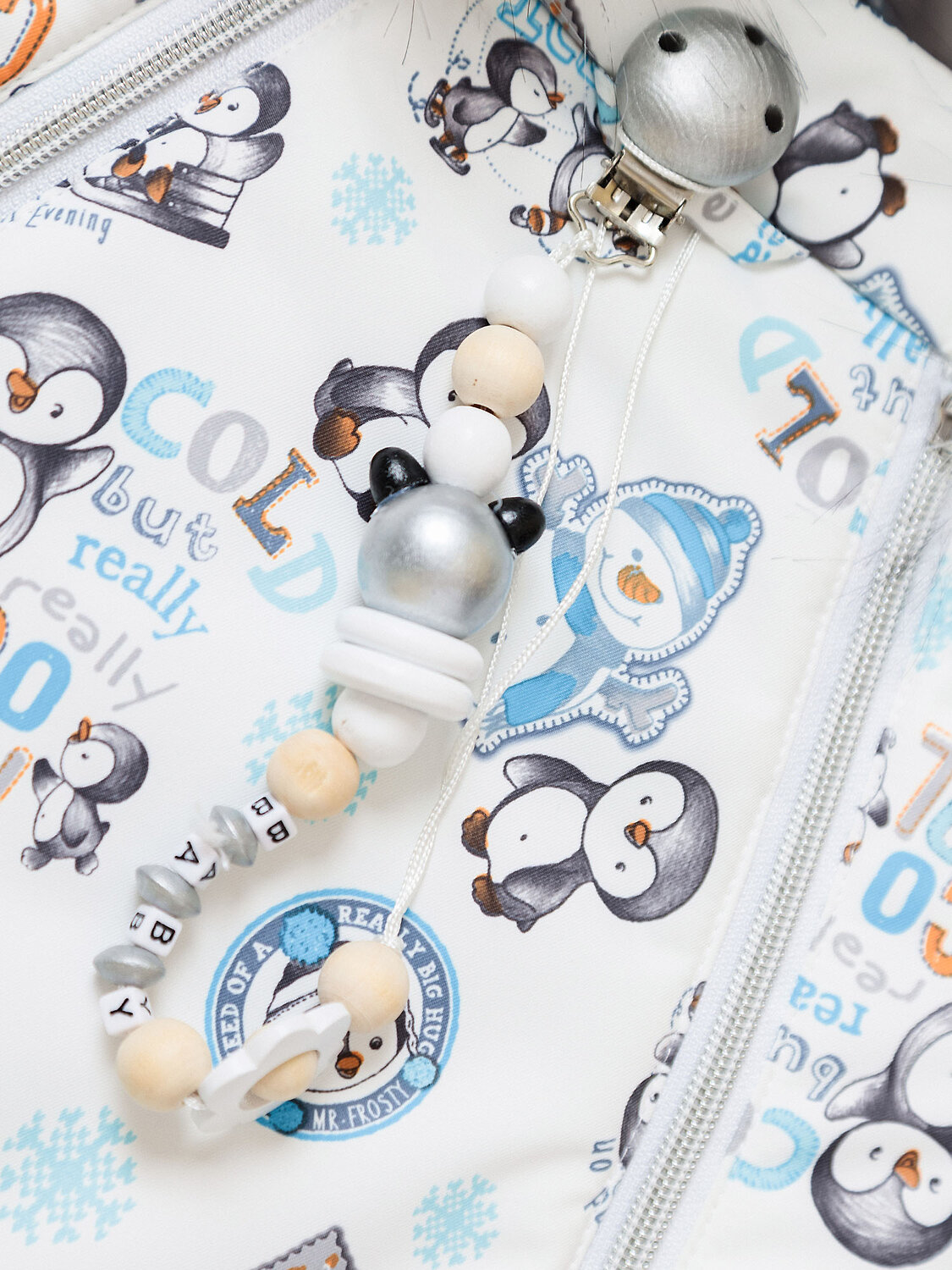 BATIK Комбинезон 577515 705-25з-1 Принт пингвины/голубой