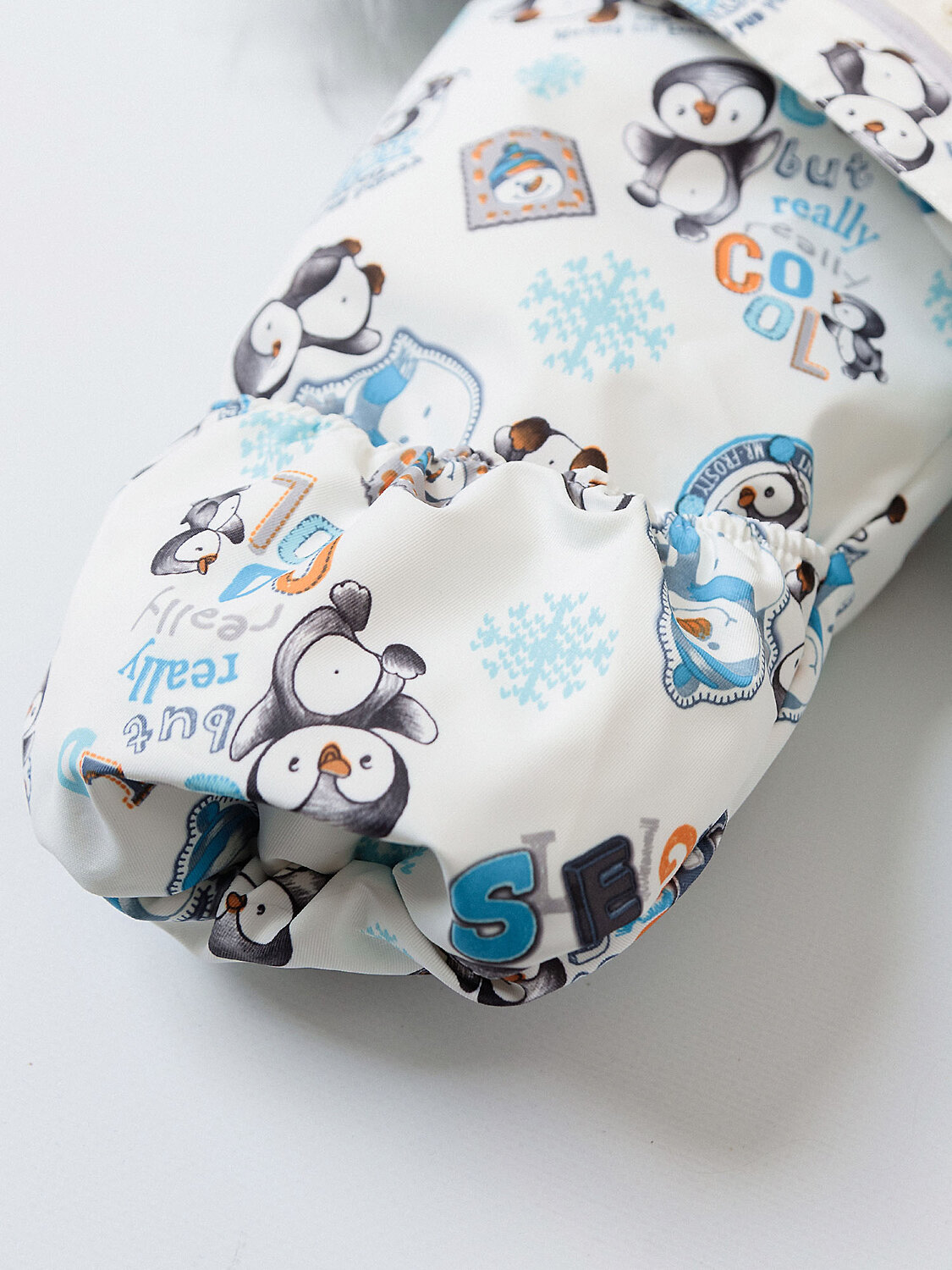 BATIK Комбинезон 577515 705-25з-1 Принт пингвины/голубой