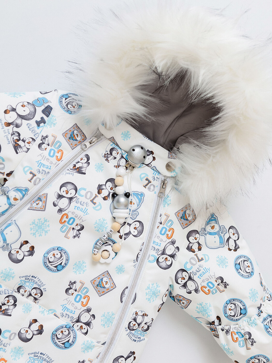 BATIK Комбинезон 577515 705-25з-1 Принт пингвины/голубой