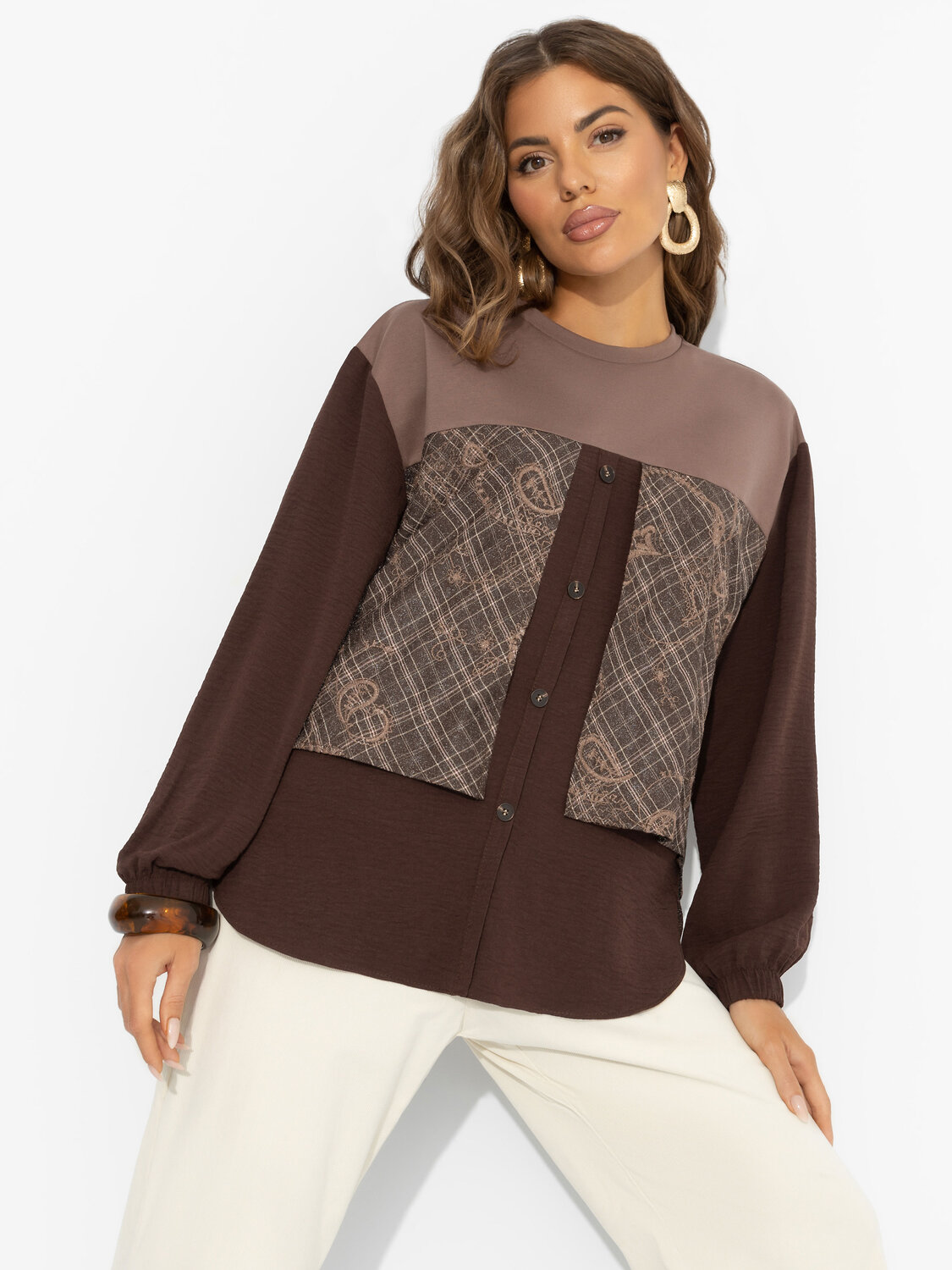 CHARUTTI Свитшот 577526 12555 Коричневый