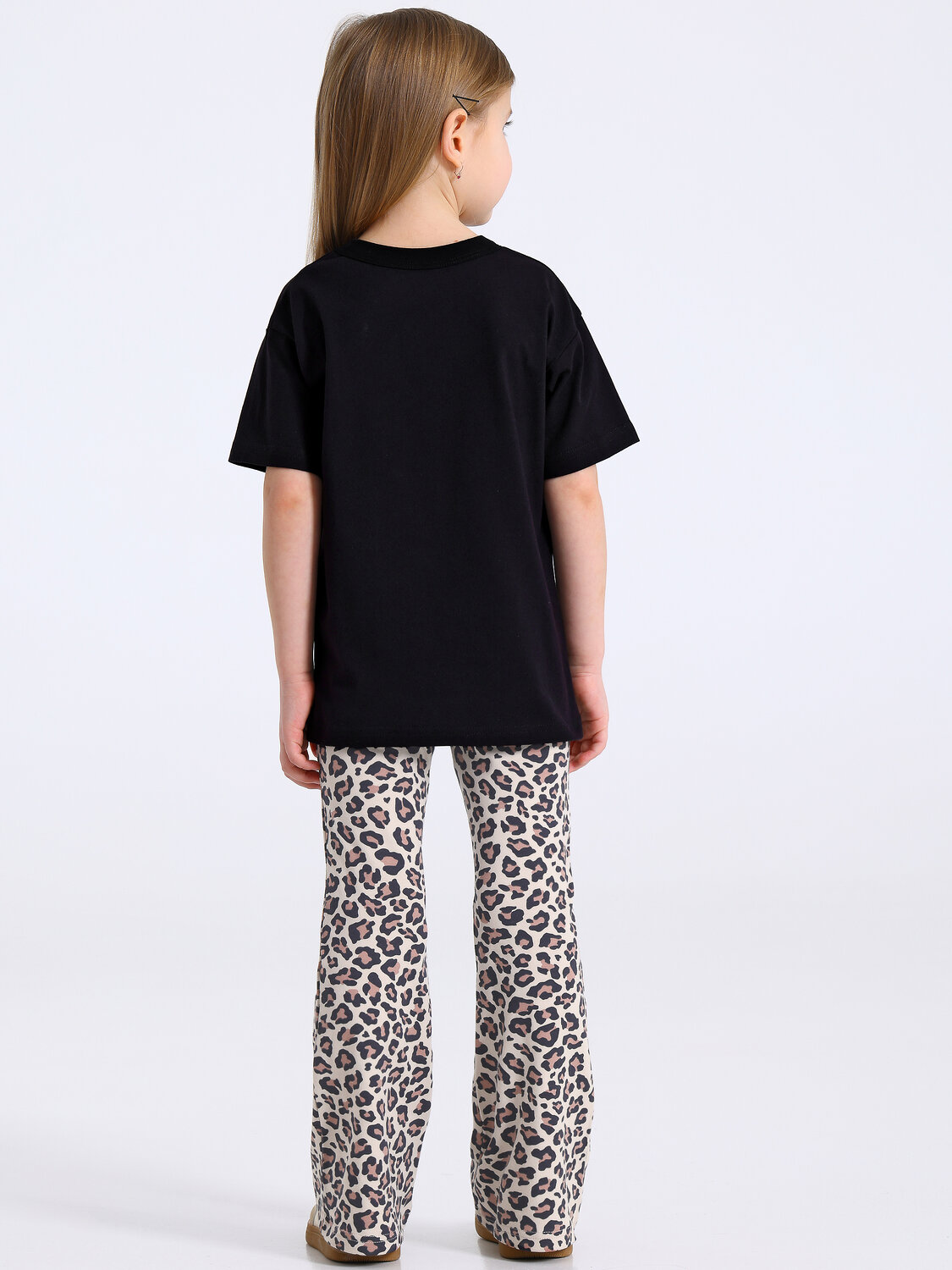 Апрель Комплект 577550 2ДФБ5917804н черный+коричневый леопард на бежевом / Коты мяукают