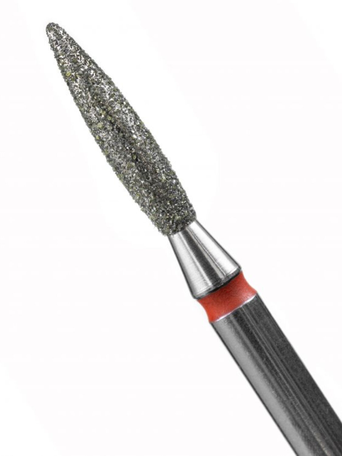 MANITA Фреза алмазная пламя острое удлиненное для аппаратного маникюра 856.104.243.100.021 ФАП-2.1 10М, красная насечка, ø 2,1 мм, 5 шт. 577561 28342 