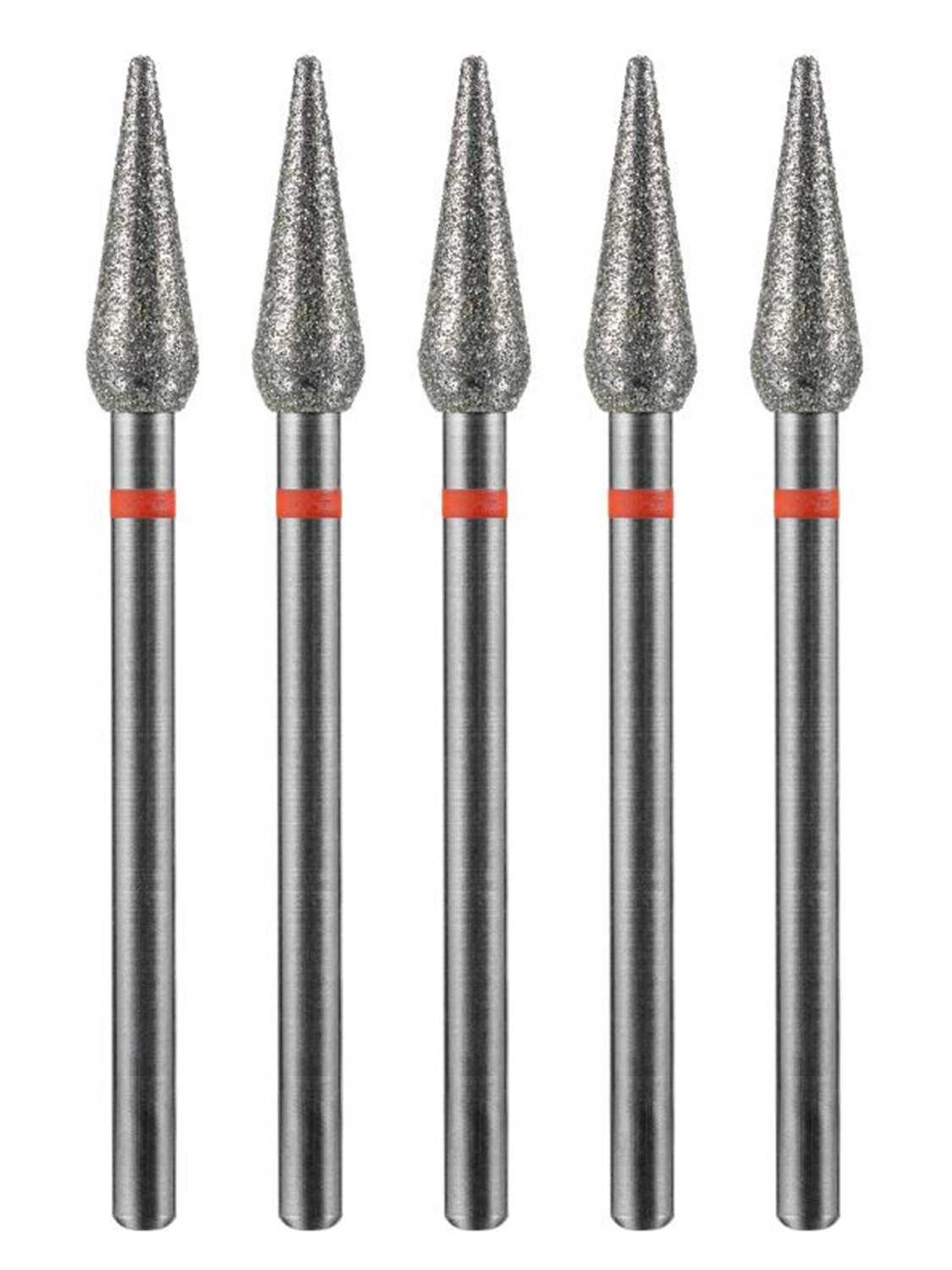 MANITA Фреза алмазная капля большая для аппаратного маникюра 856.104.260.120.040 ФАК-4,0 12М, красная насечка, ø 4,0 мм, 5 шт. 577564 28347 