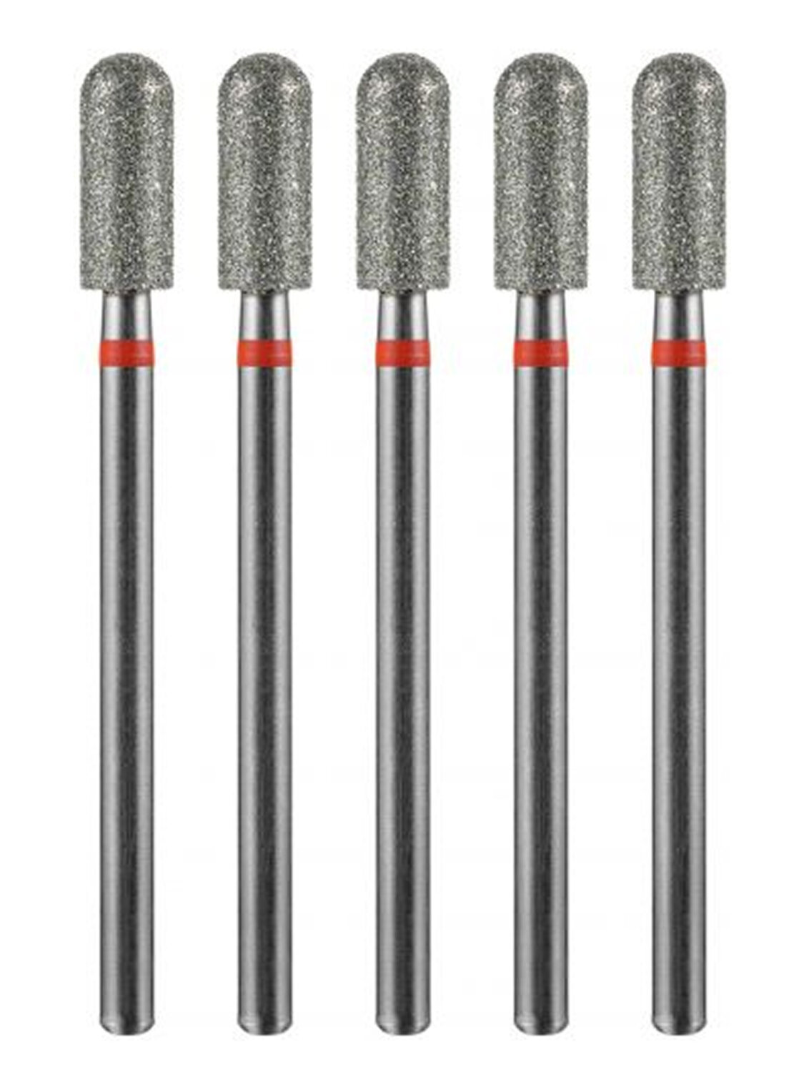 MANITA Фреза алмазная цилиндр закругленный для аппаратного маникюра 856.104.141.090.040 ФАЦС-4,0 9М, красная насечка, ø 4,0 мм, 5 шт. 577568 28337 