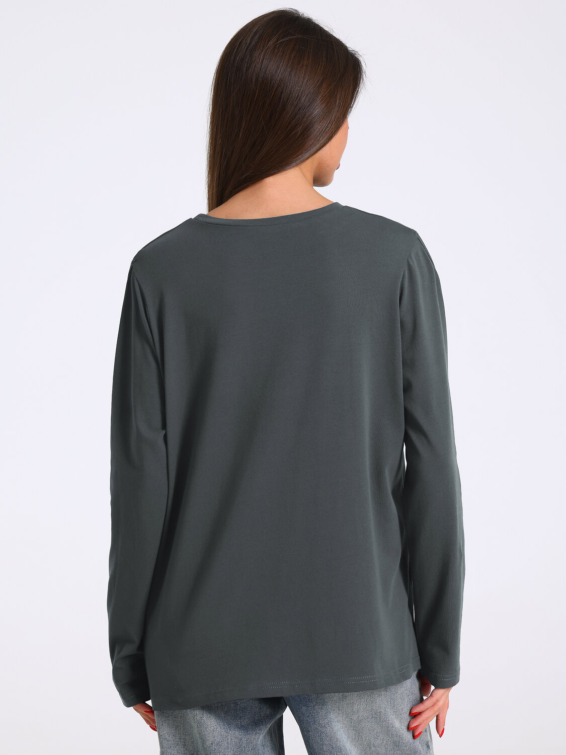 Апрель Лонгслив 577570 1ЖДЛД4305804 темно-серый
